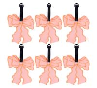 RP Remarkable Power, 6 Pack Bow Silicone Luggage Tag Funny Bowknot for Travel Suitcases Backpacks Bags