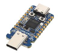 RP2350-USB-C/CM Microcontroller Development Board Dual-Core 33x17.5mm Blue | Includes 1 microcontroller board measuring 33x17.5mm featuring dual-core architecture and stamp-hole layout for direct