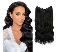 RPAEOY Long Wavy Wigs Clip in Hair Extension for Women 20 Inch Corn Curly Natural Synthetic Hair Heat Resistant Fiber Wigs Fluffy Replacement Wigs for Cosplay Daily Use Party Wear (#1)