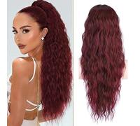 RPAEOY Ponytail Hair Hairpieces for Women 26 Inch Drawstring Fluffy Curly Clip in Hair Extension Natural Synthetic Hair Heat Resistant Fiber Wigs Replacement Wigs for Cosplay Daily Use Party Wear (#2)