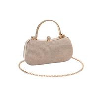 RPAEOY Women's Clutch Bags Hard Shell Clutches Elegant Sparkly Evening Bag Vintage Handbag Chain Shoulder Crossbody Bag for Ladies Prom Party Wedding Gold