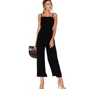 RPAEOY Women's Sleeveless Loose Jumpsuit Bodysuit High Waist Wide Leg Pants Summer Casual Playsuits All In One Romper for Party Holiday Going Out Overalls Black XL