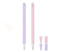 Rpanle Apple Pencil 2nd Gen Case, Apple Pencil Cover, Protective Silicone Sleeve for Apple Pencil 2nd Generation (Pink + Purple)