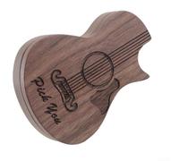 RPC-5 Solid Wood Pick Box,Guitarists' Choice Elegant Wooden Tai Chi Style Pick Box With Secure Magnetic Lid & 23 Premium Picks(B)