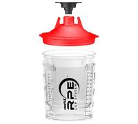 RPE Paint Cup System 400ml - 50 Inner Cups and Lids with 125 Micron Filters, 2 Outer Mixing Cups, 20 Lids - Disposable Spray Gun Cup for Automotive and Industrial Painting (125 Micron Filters)