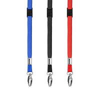 RPET Eco Lanyards Neck Strap By LanyardsTomorrow Eco-Friendly Recycled Bottle Material Includes Breakaway and Swivel Metal Clip for ID Card Holder Plain Coloured (Red, Pack of 10)