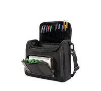 RPG Bag, Bag of Holding for Tabletop Role-Playing Game Accessories - Compact Travel RPG Player Essentials Organizer Holds RPG Bags Players Handbook, Dice, Character Sheets, Tokens & Miniatures (Black)