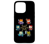 RPG Cat Dice Set Nerdy D20 Gamer Geek Cats Men Women Kids Case for iPhone 15 Pro Max
