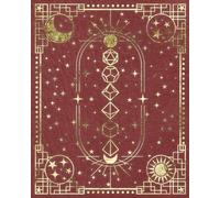 RPG Character Journal: Dark Red Celestial DnD 5e Campaign Tracker, Character Building Sheets, and Lined Paper Notebook for Role Play Games