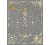 RPG Character Journal: Light Grey Celestial DnD 5e Campaign Tracker, Character Building Sheets, and Lined Paper Notebook for Role Play Games