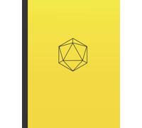 RPG Character Journal Yellow: 110 Pages | Large Format 8.5 X 11 Inches | 5e Character & Spell Sheets | Mixed Paper ( Lined + Graph )