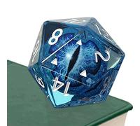 RPG Dice Set - Easy Read Number Design, Handcrafted Polyhedral Shape Collection, Edge Precision Cut Structure, Artistic Inclusion Filled Finish | Role Playing Dice For Tabletop Strategy A