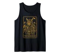 RPG Gamer Barbarian D20 Dice Nerdy Geek Cat Men Women Kids Tank Top