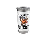 RPG Gamer Let's Go On A Quest Dwarf Warrior Player Team Game Stainless Steel Insulated Tumbler