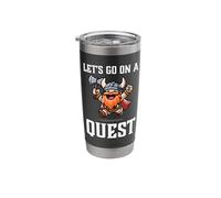 RPG Gamer Let's Go On A Quest Dwarf Warrior Player Team Game Stainless Steel Insulated Tumbler