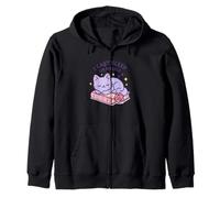 RPG Gamer Nerdy Cat Sleeping D20 Dice for Cat Lovers Geeky Zip Hoodie