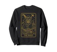 RPG Gamer The Bard D20 Dice Nerdy Geek Cat Men Women Kids Sweatshirt