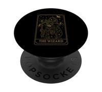 RPG Gamer Wizard D20 Dice Nerdy Geek Cat Men Women Kids PopSockets Adhesive PopGrip