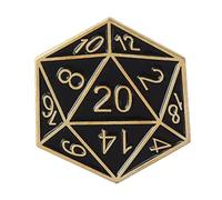 RPG Pin Badges - Multiple Styles - D20 Pin Badge - Dungeon Master Badge - D&D Gift for Tabletop RPGs (Natural Twenty)