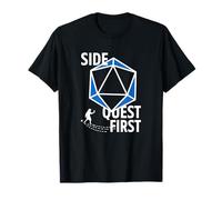 RPG SideQuests First Loot D20 Tabletop Nerd MMOGA Games T-Shirt