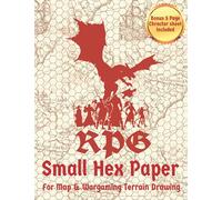 RPG Small Hex Paper For Map & Wargaming Terrain Drawing: 5 in 1 Inch Hexagonal Grid Paper For Role Playing Table Top & War Games With SMALL Hexagons | ... Design Cover With 1 Bonus Character Sheet |