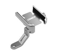 RPGBROSHOP GPS mount, rearview mirror mount, handlebar mount For Scrambler 400 800 1100 Sixty2 Motorcycle Accessories Rotable Metal Phone Holder Handlebar Mirror GPS Stand Bracket(Mirror Silver)