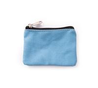 RPGSZPBCW Solid Color Canvas Cotton Coin Wallet Bag | DIY Plain Zipper Coin Key Bag Money Pocket Pure Women Men Coin Purse Pouch