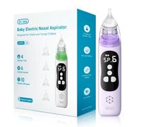 RPH Baby Nose Cleaner Silicone Adjustable Suction Electric Child Nasal Aspirator Safety Convenient Low Noise U94 (Purple Upgraded)