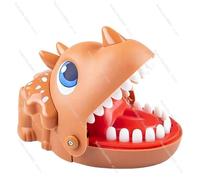 RPH Hand-Biting Toy with Punishment Turntable - Funny Bite Finger Game for Kids & Adults | Press-The-Teeth Surprise Game | Soft Safe Bite, Family Party Challenge (Brown, Only Toy)