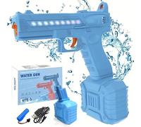 RPH LED light water gun, 6-meter range, lithium battery charging model, children adult beach pool war toys, summer carnival essential, gift (BLUE)