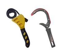 RPHONGHONG 2 PCS Boiler Magnetic Filter Spanner, Rubber Strap Wrench for Plumbing Tools Non-Slip magnaclean Spanner Universal Multi-Purpose Adjustable Pipe Wrench for Pipes Shower Head