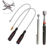 RPHONGHONG 4 PCS Magnetic Pickup Tool, Telescopic Magnetic Pickup Tool with Non-Slip Handle Durable Flexible Magnet Pick Up Tools for Picking Up Parts and Metal Objects (3LB 5LB 15LB)