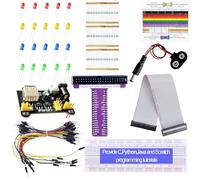 RPi GPIO Breakout Expansion Kit for Raspberry Pi 4B 3B+ 3B 2B B+ with Tie Points Solderless Breadboard, pin GPIO Flat Ribbon Cable, 65pcs Jumper Wire (Without RPi Board)