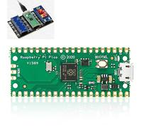 RPi Pico RP2040 Microcontroller Chip Dual-Core ARM Cortex M0+ Processor up to 133MHz, Micro-USB Port 2MB Flash Memory, MicroPython/C/C++ Support, GPIO Pins Interface
