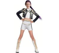 RPixc Korean Wave Devil Killer costume, suitable for children, girls, hunters, idols, Mirazoi, Mira print stage costumes, suitable for Halloween role-playing (Rumi, 140)