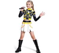 RPixc Popular demon Rumi Zoey children's role-playing, pop singer Rumi Zoey Idol stage role-playing demon Halloween girl (black3, 100)