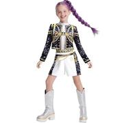 RPixc Popular demon Rumi Zoey children's role-playing, pop singer Rumi Zoey Idol stage role-playing demon Halloween girl (black4, 130)