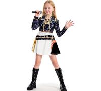 RPixc Popular demon Rumi Zoey children's role-playing, pop singer Rumi Zoey Idol stage role-playing demon Halloween girl (black2, 110)