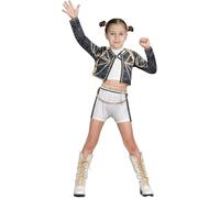 RPixc Popular demon Rumi Zoey children's role-playing, pop singer Rumi Zoey Idol stage role-playing demon Halloween girl (black1, 100)