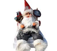 RPixc Santa Claus Sitting Christmas Display Case Decoration 57 cm Santa Claus Decorative Figurine for Indoor and Outdoor Use