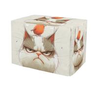 RPLIFE Angry Cat Dog Crate Covers Fixed Buckle at Bottom, Cage Cover for Indoor Pets, Medium