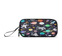 RPLIFE Astronauts Colorful Pencil Bag, Long Pencil Case, Pencil Bag for Women