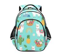 RPLIFE Backpack for Kids, Cute White Llamas Backpack Elementary School, Cute White Llamas 1, 17 Inch, Classic
