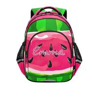 RPLIFE Backpack for Kids with Personalized Name, Watermelon Skin Pink Flesh Elementary Backpack, Watermelon Skin Pink Flesh, 17 Inch, Traditional Backpacks
