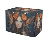 RPLIFE Beautiful Fairy Dog Crate Cover Fixed Buckle at Bottom, Pet Kennel Cover with Mesh Windows, X-Large