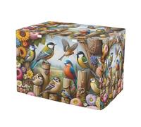 RPLIFE Beautiful Flowers and Birds Dog Crate Covers Mesh Window Panels (S-XL) Pet Cage Cover with Mesh Windows, X-Large