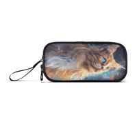 RPLIFE Beautiful Orange Cat Pencil Case, Big Pencil Bags Cool Pencil Pouch