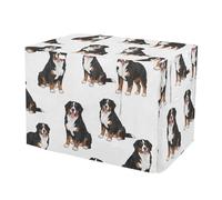 RPLIFE Bernese Mountain Dogs White Dog Crate Cover Roll-up Side Panels, Cage Cover for Puppies Training, X-Large