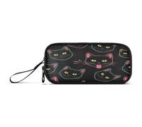 RPLIFE Black Cat Eyes Pencil Case Bag, Large Fabric Pencil Pouch Simple Pencil Case