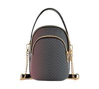 RPLIFE Black Pink Gradient Ombre Womens Bags Crossbody Quilted Purse with Chain
